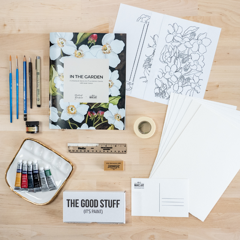 In the Garden Standard Edition - A Drawing and Watercolor Foundations –  Let's Make Art