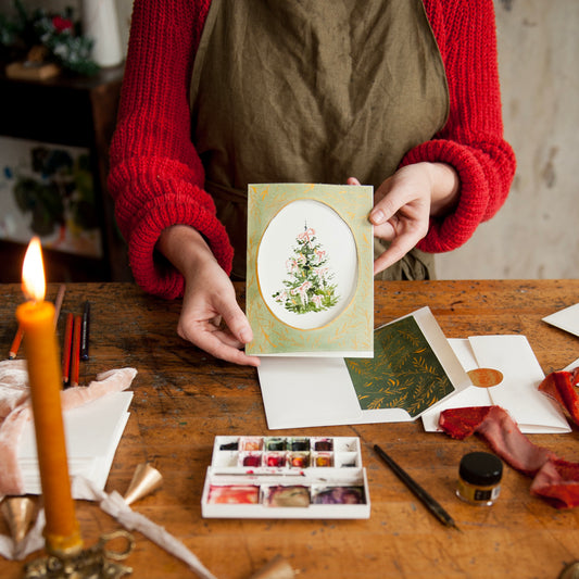 A Victorian Christmas Holiday Card - Digital Kit