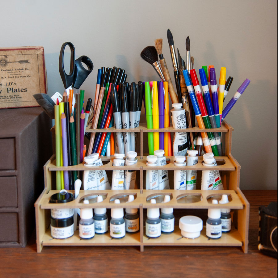 Mezzo Artist Paint & Brush Storage Racks