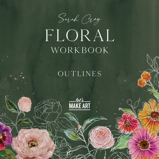 Digital Floral Workbook Outline Bundle