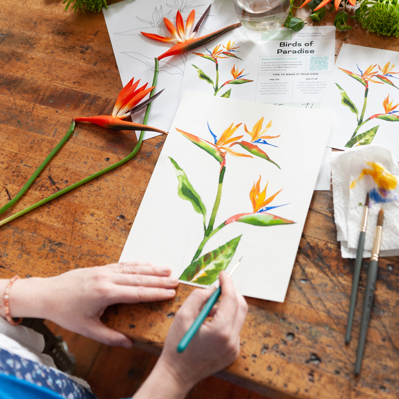 Birds of Paradise Watercolor Project Kit– Let's Make Art