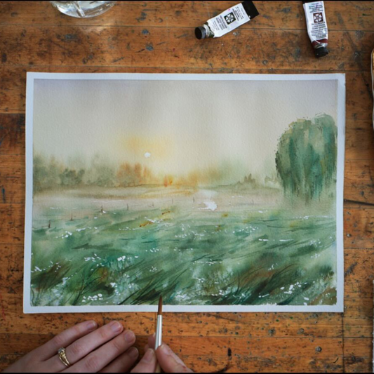 Watercolor Misty Meadow - Digital Kit