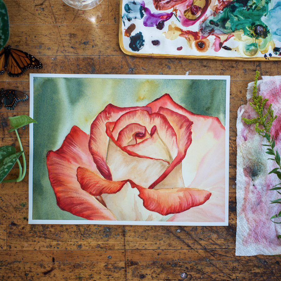 Watercolor Rose - Digital Kit