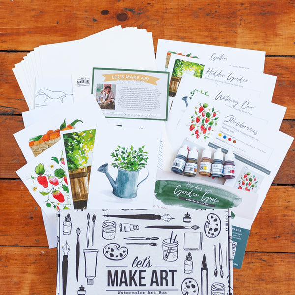 In the Garden Standard Edition - A Drawing and Watercolor Foundations –  Let's Make Art