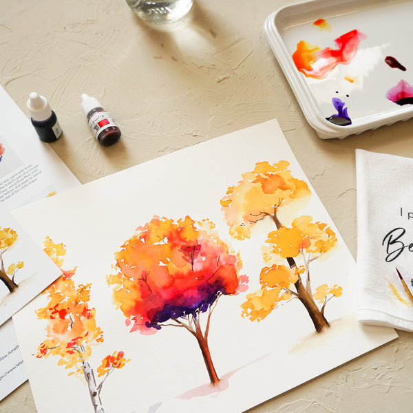 Mini Painting Kit Latte Art Fall Art Kit, Autumn Crafts, Fall Craft Kit for  Kids, Autumn Aesthetic, Coffee Shop Date, Fall Watercolor Kit 