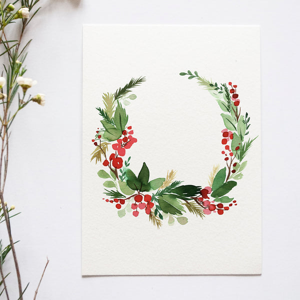 Watercolor Kit - Christmas Wreath – Me and Mary Shop