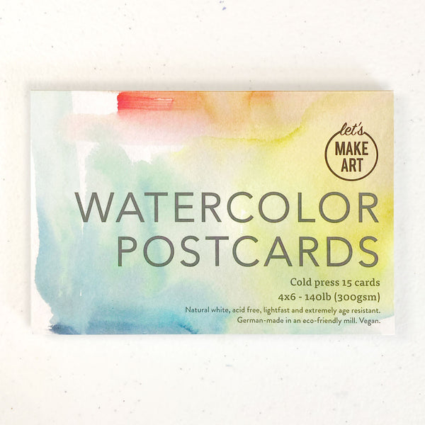Watercolor Postcards Blank 4x6 15/pk